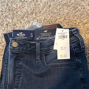 Hollister Women's Super Skinny Jeans - Deep Blue